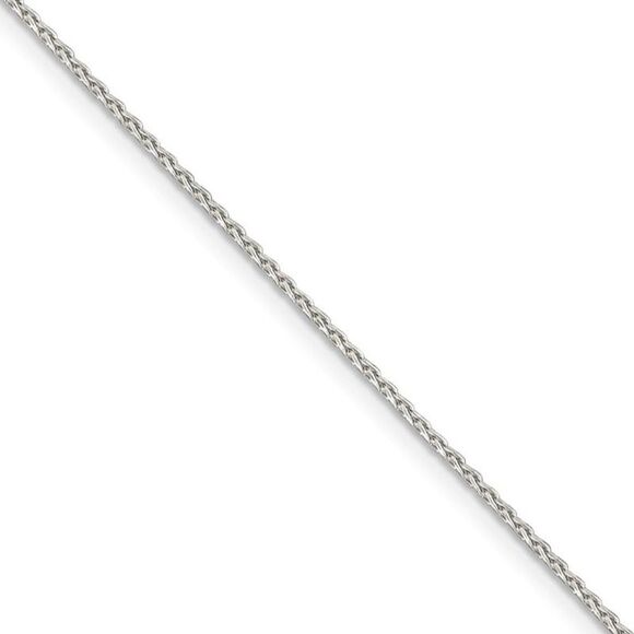 1.25mm Sterling Silver D/C Solid Round Spiga Chain Necklace, 20 Inch - Picture 1 of 8